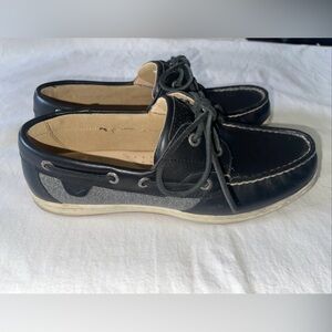 Sperry Top-Sider Women's Leather Black Deck Shoes Sz 8